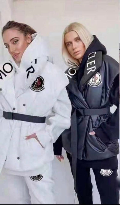 CHÁNDAL CON CHALECO MONCLER NEGRO